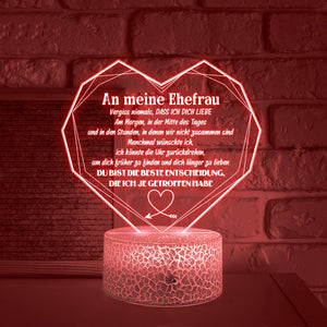 Herz Led-Licht - Familie - An Meine Ehefrau - Vergiss Niemals, Dass Ich Dich Liebe - Deglca15010