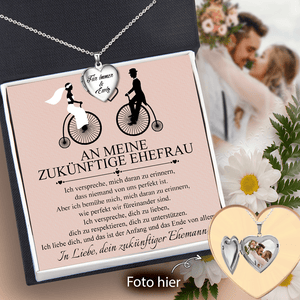 Herz Medaillon Halskette - Hochzeit - An Meine Zukünftige Ehefrau - Für Immer Und Ewig - Degnzm25002