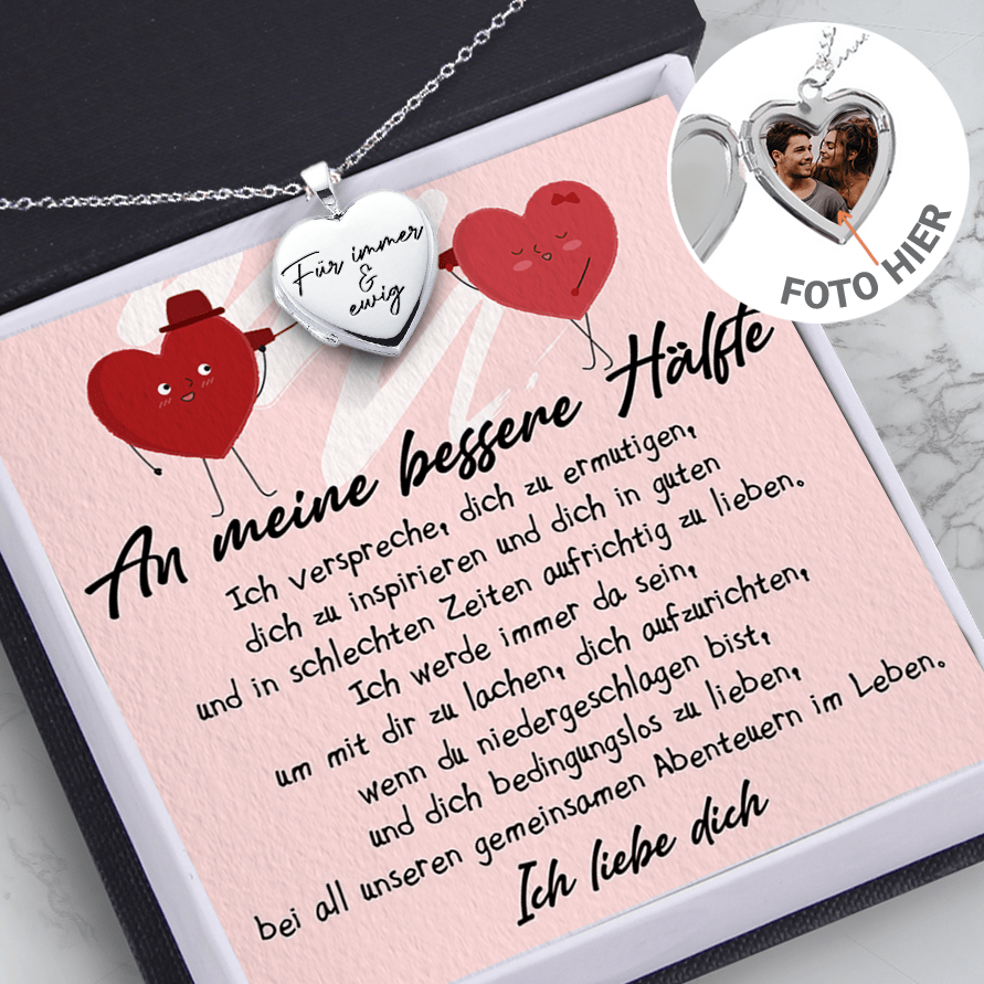 Herz Medaillon Halskette - Hochzeit - An Meine Zukünftige Ehefrau - Ich Liebe Dich - Degnzm25001