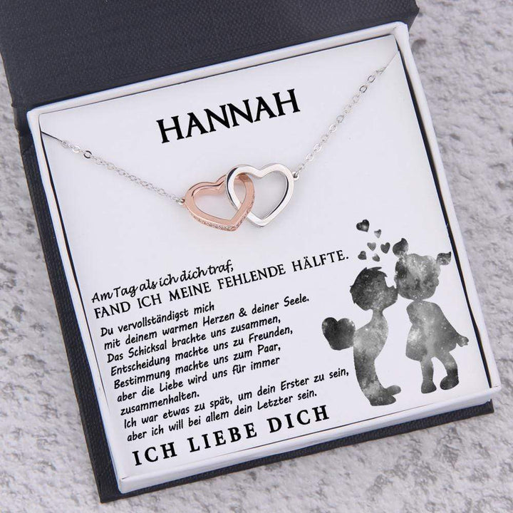 Herz zu Herz Anhänger Halskette - Familie - An Meine Zukünftige Ehefrau - Am Tag Als Ich Dich Traf - Degnp25001