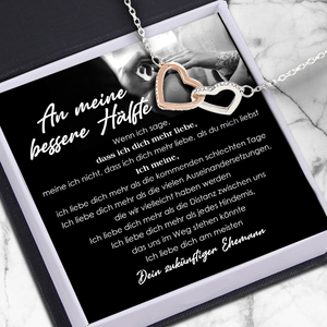 Herz zu Herz Anhänger Halskette - Hochzeit - An Meine Zukünftige Ehefrau - Ich Liebe Dich Mehr - Degnp25004
