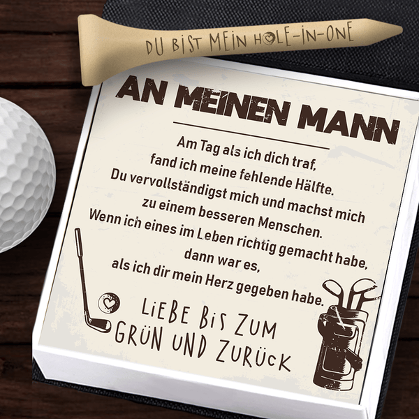 Holz Golf Tee - Golf - An Meinen Mann - Liebe Bis Zum Grün Und Zurück - Degah26002