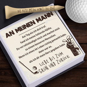 Holz Golf Tee - Golf - An Meinen Mann - Liebe Bis Zum Grün Und Zurück - Degah26002