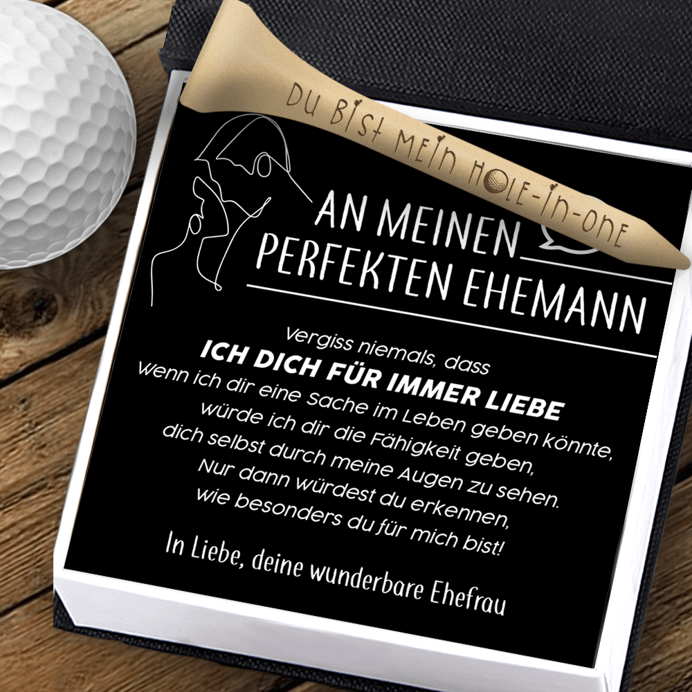 Holz Golf Tee - Golf - An Meinen Perfekten Ehemann - Ich Dich Für Immer Liebe - Degah14001