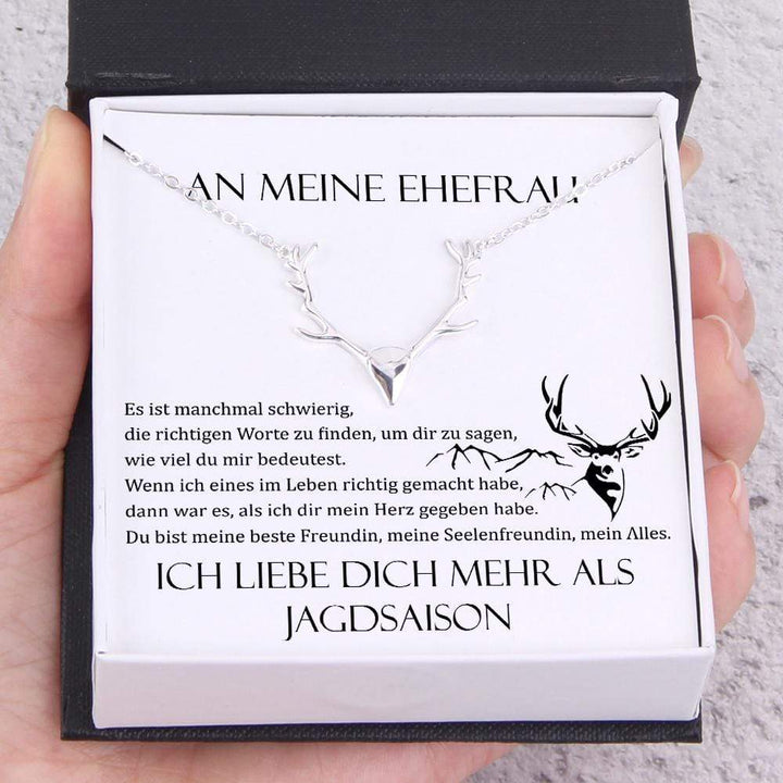 Jäger Halskette - Jagd Ehefrau - An Meine Ehefrau - Ich Liebe Dich Mehr Als Jagdsaison - Degnt15001