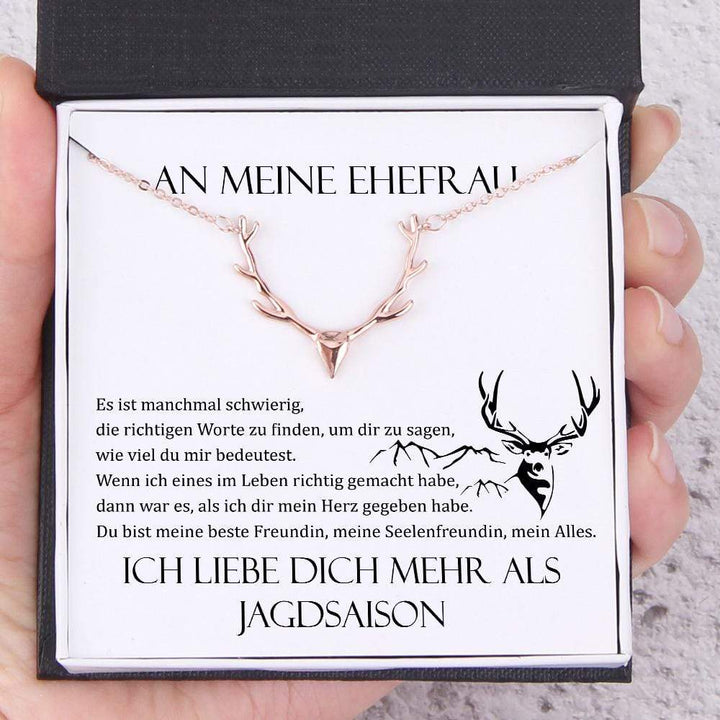 Jäger Halskette - Jagd Ehefrau - An Meine Ehefrau - Ich Liebe Dich Mehr Als Jagdsaison - Degnt15001