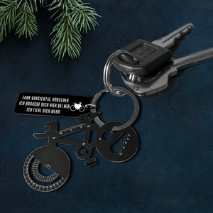Jet Black Fahrrad-Multi-Tool-Schlüsselanhänger - Fahrrad - An Meine Mann - Ich Brauche Dich Hier Bei Mir - Degkzo26003