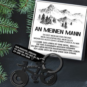 Jet Black Fahrrad-Multi-Tool-Schlüsselanhänger - Fahrrad - An Meinen Mann -  Du Bist Mein Bester Freund - Degkzo26005