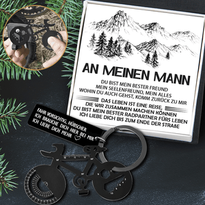 Jet Black Fahrrad-Multi-Tool-Schlüsselanhänger - Fahrrad - An Meinen Mann -  Du Bist Mein Bester Freund - Degkzo26005