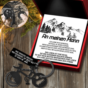 Jet Black Fahrrad-Multi-Tool-Schlüsselanhänger - Fahrrad - An Meinen Mann -  Ich Will Bei Allem Deine Letzte Sein - Degkzo26008