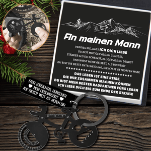 Jet Black Fahrrad-Multi-Tool-Schlüsselanhänger - Fahrrad - An Meinen Mann -  Vergiss Nie, Dass Ich Dich Liebe - Degkzo26006