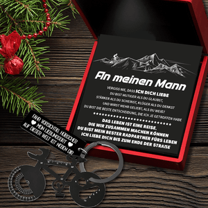 Jet Black Fahrrad-Multi-Tool-Schlüsselanhänger - Fahrrad - An Meinen Mann -  Vergiss Nie, Dass Ich Dich Liebe - Degkzo26006