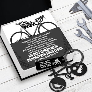 Jet Black Fahrrad-Multi-Tool-Schlüsselanhänger - Fahrrad - An Meinen Papa - Vergiss Nie, Wie Sehr Ich Dich Liebe - Degkzo18002