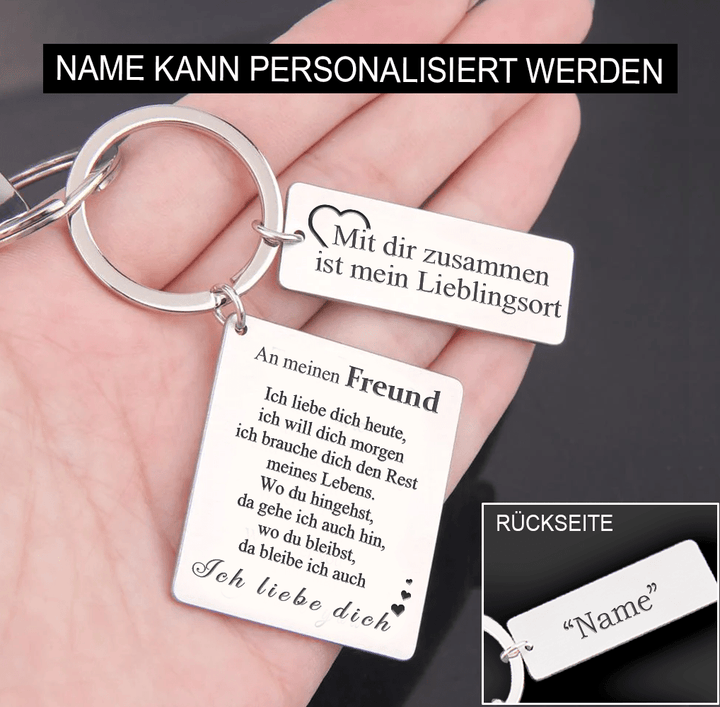 Kalendar Schlüsselanhänger - Familie - An Meinen Freund - Wo Du Hingehst, Da Gehe Ich Auch Hin - Degkr12001