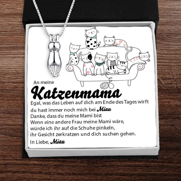 Katzen-Anhänger Halskette - Katze - An Meine Katzenmama - Danke Dass Du Meine Mami Bist - Deglx19001