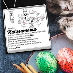 Katzen-Anhänger Halskette - Katze - An Meine Katzenmama - Danke Dass Du Meine Mami Bist - Deglx19001