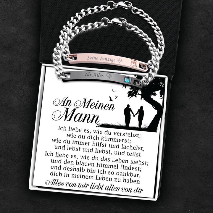 Kette Kristall Paar Armband - Familie - Alles Von Mir Liebt Alles Von Dir - Degbzd26001