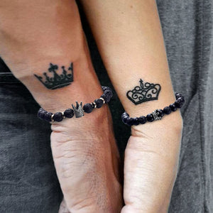 König & Königin Paar Armbänder - Schädel - An Meine Königin - Willkommen Auf Der Größten Reise Deines Lebens - Degbae15003