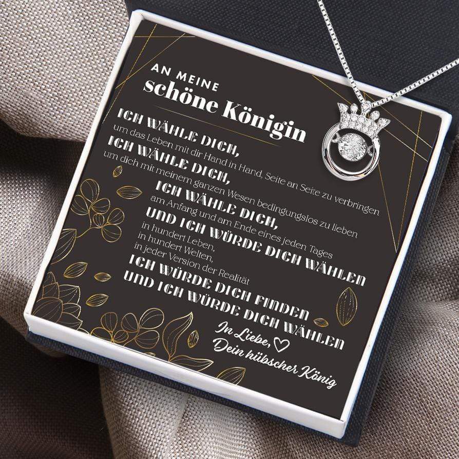 Krone Halskette - Familie - An Meine Ehefrau - Schöne Königin - Degnzq15002