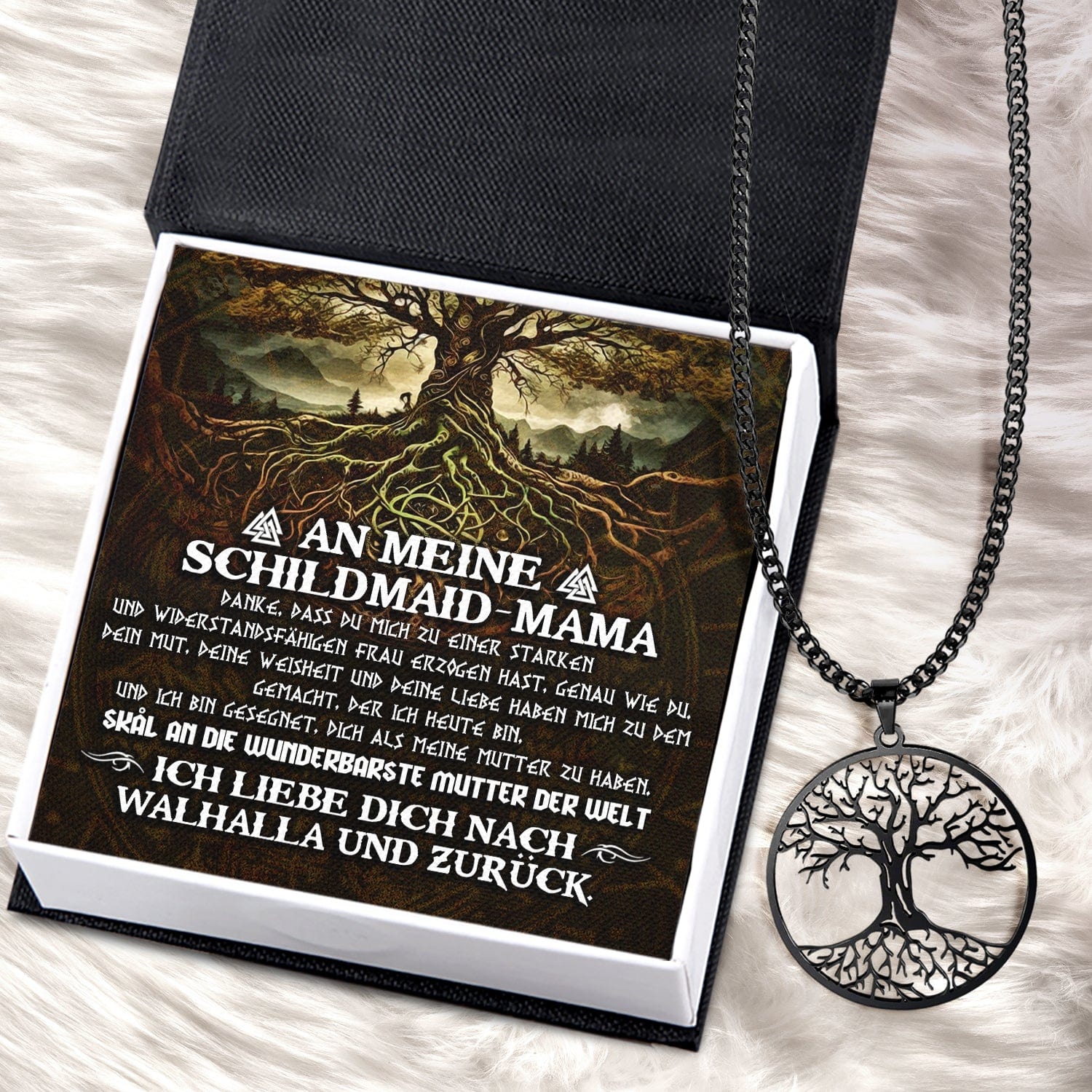 Lebensbaum Halskette - Wikinger - An Meine Schildmaid-Mama - Skål An Die Wunderbarste Mutter Der Welt! - Degnyb19001