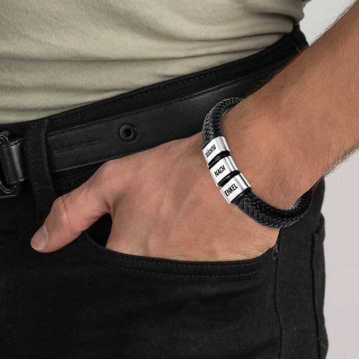 Leder-Armband -  Angeln - An Meinen Enkel - Genieße Die Fahrt - Degbzl22003