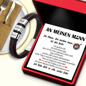 Leder-Armband - Angeln - An Meinen Mann - Ich Liebe Dich So Sehr - Degbzl14002
