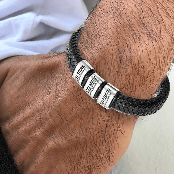 Leder-Armband - Fußball - An Meinen Sohn - Ich Werde Immer Ihr Nr.1 Fan Sein - Degbzl16006