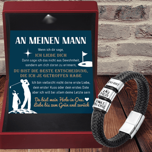 Leder-Armband - Golf - An Meinen Mann - Du Bist Mein Hole-in-One - Degbzl26004