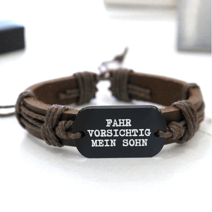 Leder-Wickelarmband - Biker - An Meinen Sohn - Dass Ich Dich Liebe, Mein Sohn - Degbr16005