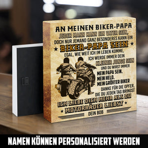 Leinwandbilder - Biker - An Meinen Papa - Danke Für Die Opfer, Die Du Jeden Tag Bringst - Delnu18001