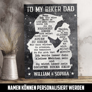 Leinwandbilder - Biker - An Meinen Papa - Ich Liebe Dich Mehr Als Du Motorräder Liebst - Delnu18002