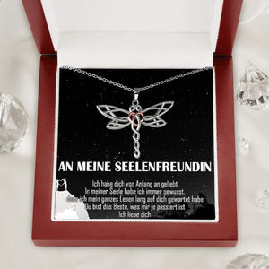 Libelle Halskette - Familie - An Meine Seelenfreundin - Ich Liebe Dich - Deska13001