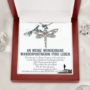Libelle Halskette - Wandern - An Meine Wunderbare Wanderpartnerin Fürs Leben - Zusammen Sind Wir Alles - Deska13002