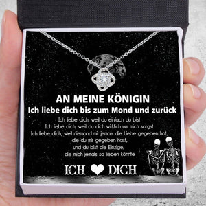 Liebe Knoten Halskette - Schädel - An Meine Königin - Du Bist Die Einzige - Desea13004