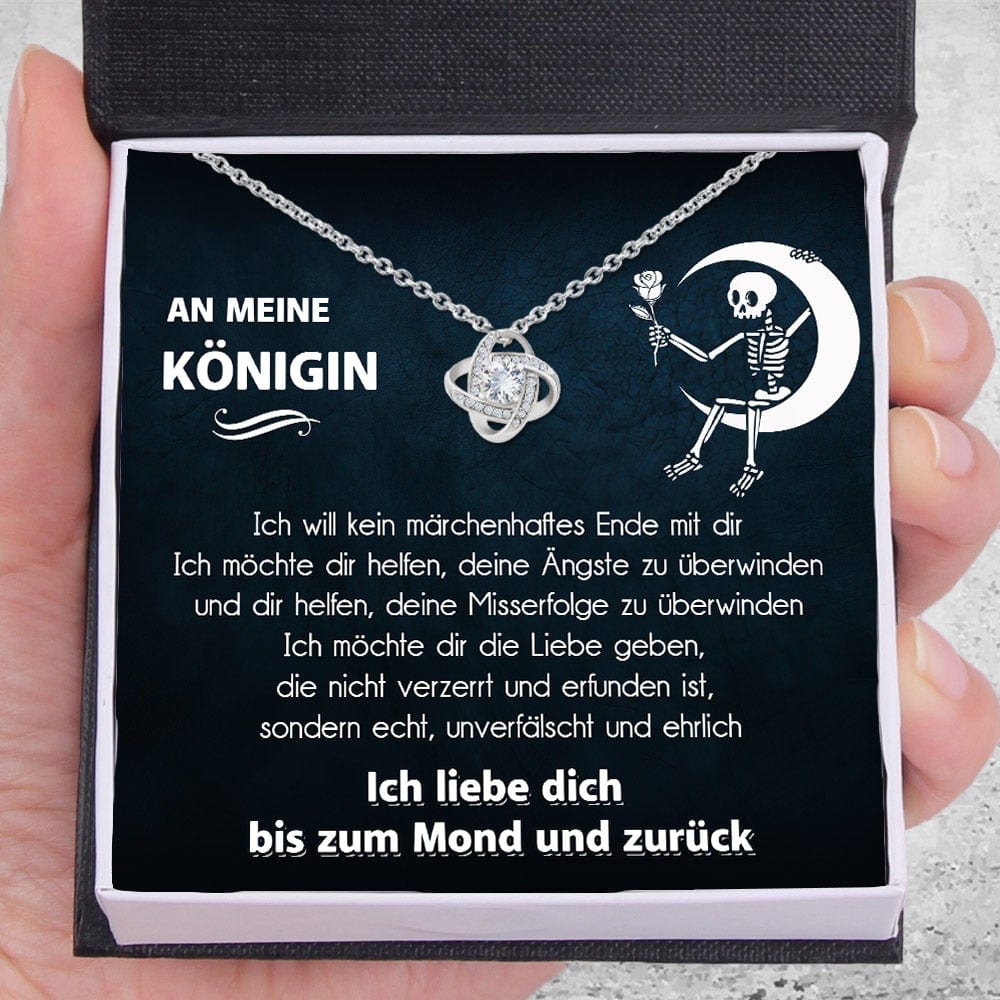 Liebe Knoten Halskette - Schädel - An Meine Königin - Ich Möchte Dir Die Liebe Geben - Desea13002