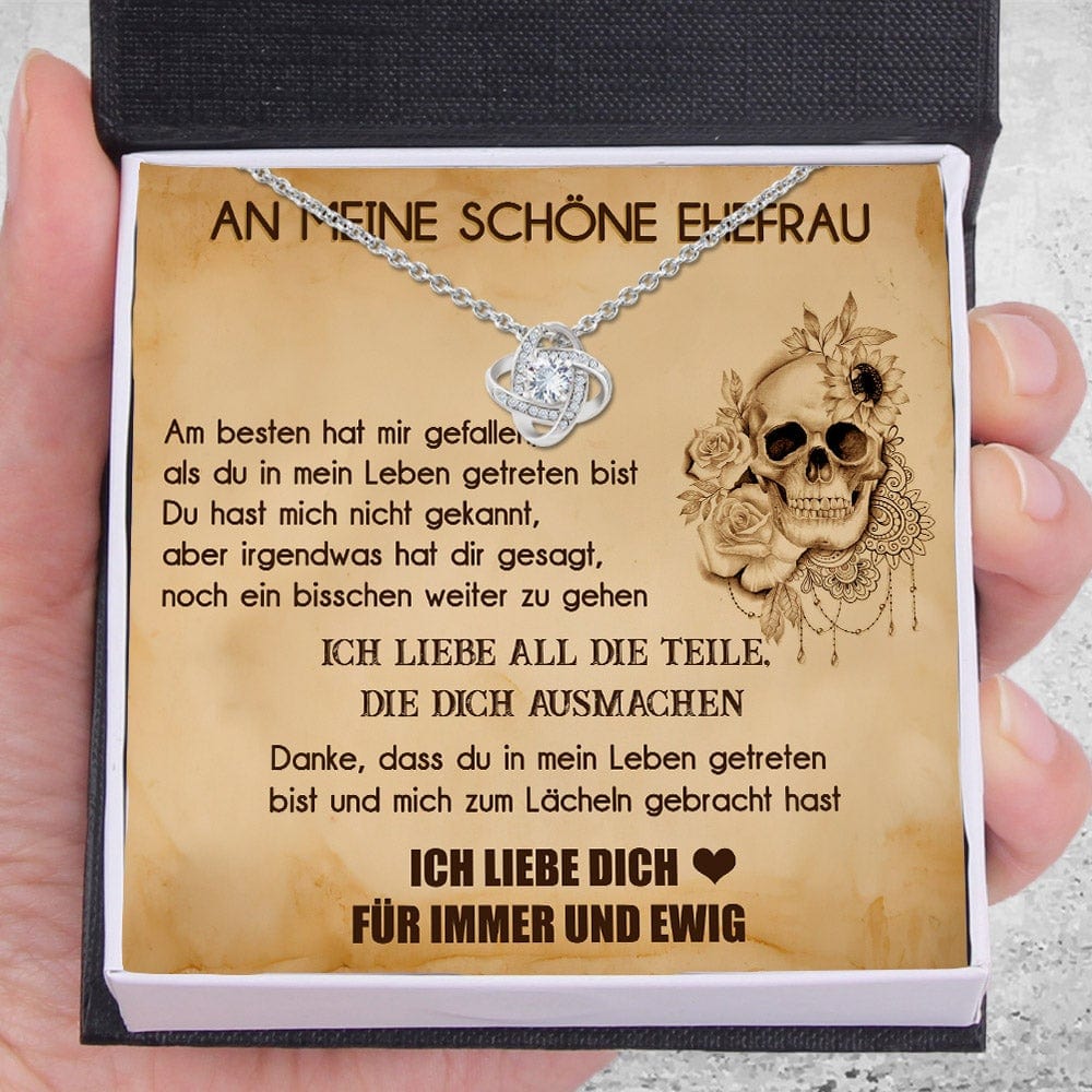 Liebe Knoten Halskette - Schädel - An Meine Schöne Ehefrau - Ich Liebe Dich Für Immer Und Ewig - Desea15001