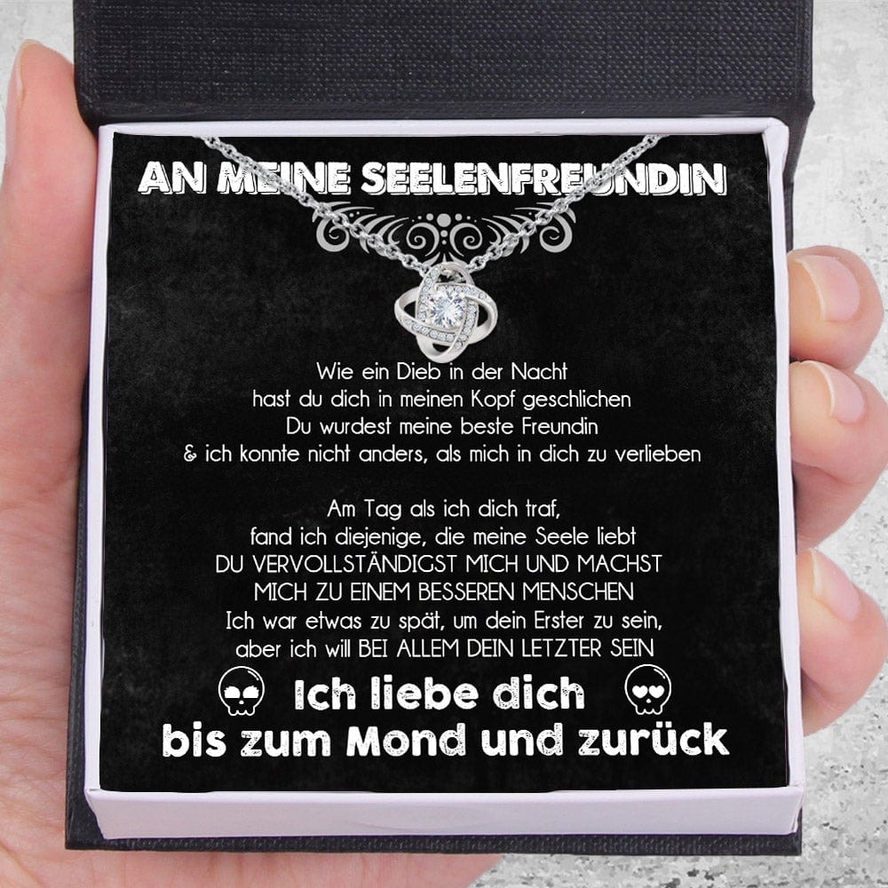 Liebe Knoten Halskette - Schädel - An Meine Seelenfreundin - Bei Allem Dein Letzter Sein - Desea13005