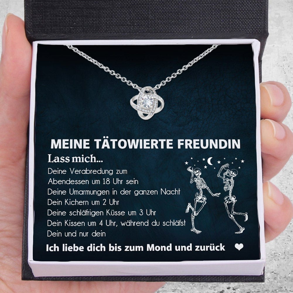 Liebe Knoten Halskette - Schädel - An Meine Tätowierte Freundin - Dein Und Nur Dein - Desea13003