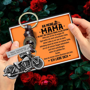 Motorrad Schlüsselanhänger - Bikerin - An Meine Mama - Danke, Dass Du Immer Meine Nummer Eins Bist - Degkx19006