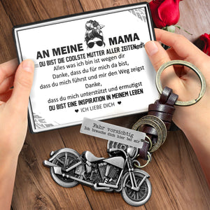 Motorrad Schlüsselanhänger - Bikerin - An Meine Mama - Du Bist Eine Inspiration In Meinem Leben - Degkx19005