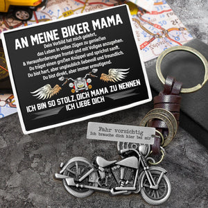 Motorrad Schlüsselanhänger - Bikerin - An Meine Mama - Ich Bin So Stolz, Dich Mama Zu Nennen - Degkx19004