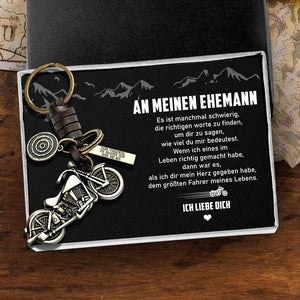 Motorrad Schlüsselanhänger - Motorradfahrer - An Meinen Ehemann - Dem Größten Fahrer Meines Lebens - Degkx14003