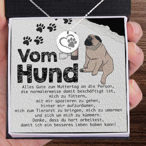 Nelken Halskette - Hund - An Hundemama - Danke, Dass Du Hart Arbeitest, Damit Ich Ein Besseres Leben Haben Kann! - Degnev19004