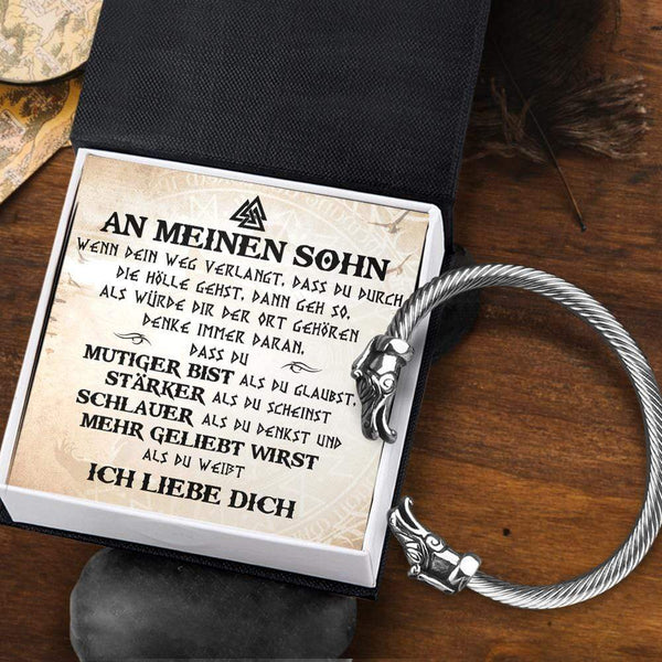 Nordisches Drachenarmband - Wikinger - An Meine Sohn - Ich Liebe Dich - Degbzi16002