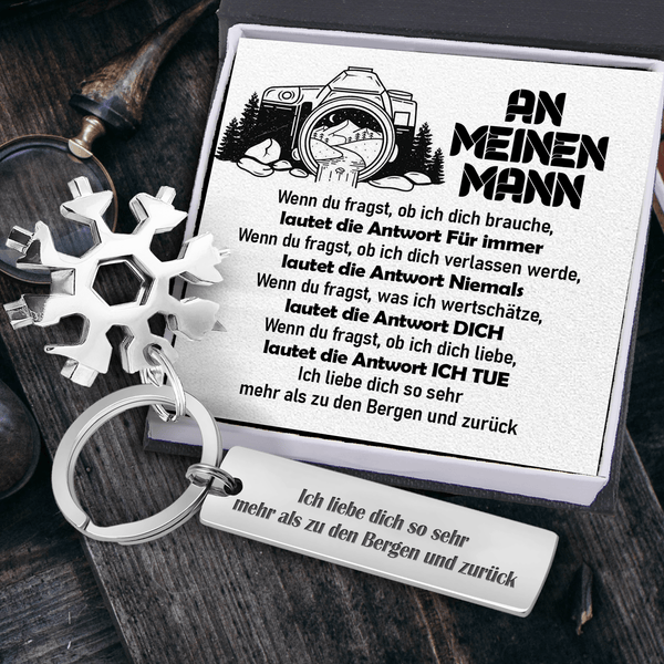 Outdoor Multitool Schlüsselanhänger - Wandern - An Meinen Mann - Ich Liebe Dich So Sehr - Degktb26004