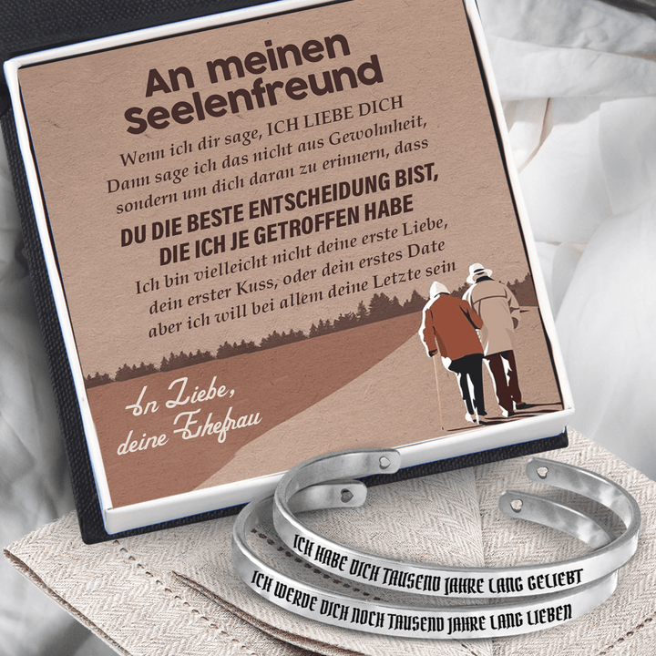 Paar Armbänder - Familie - An Meinen Seelenfreund - Aber Ich Will Bei Allem Deine Letzte Sein - Degbt26004