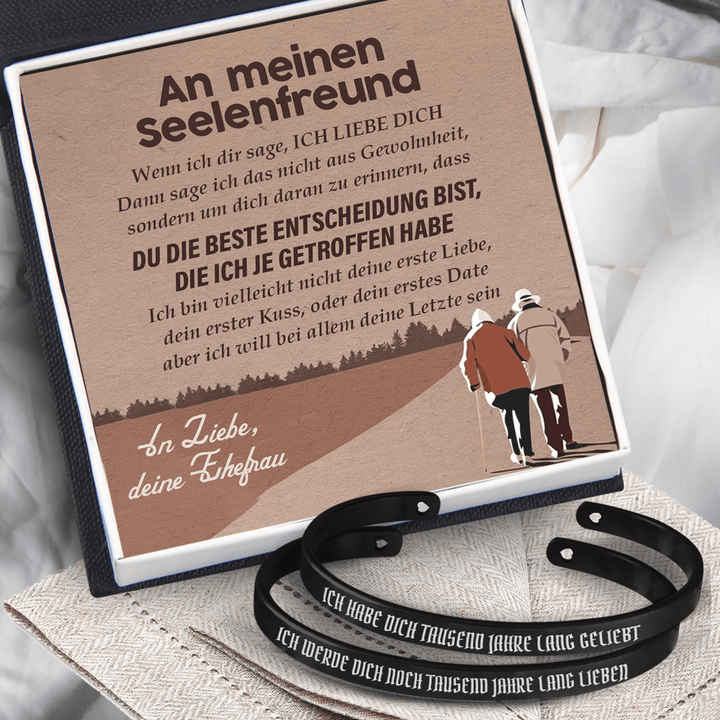 Paar Armbänder - Familie - An Meinen Seelenfreund - Aber Ich Will Bei Allem Deine Letzte Sein - Degbt26004