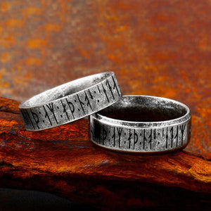 Paar Rune Ring Halsketten  - An Meine Schildmaid - Ich Glaube An Schicksal Und Bestimmung - Degndx13005