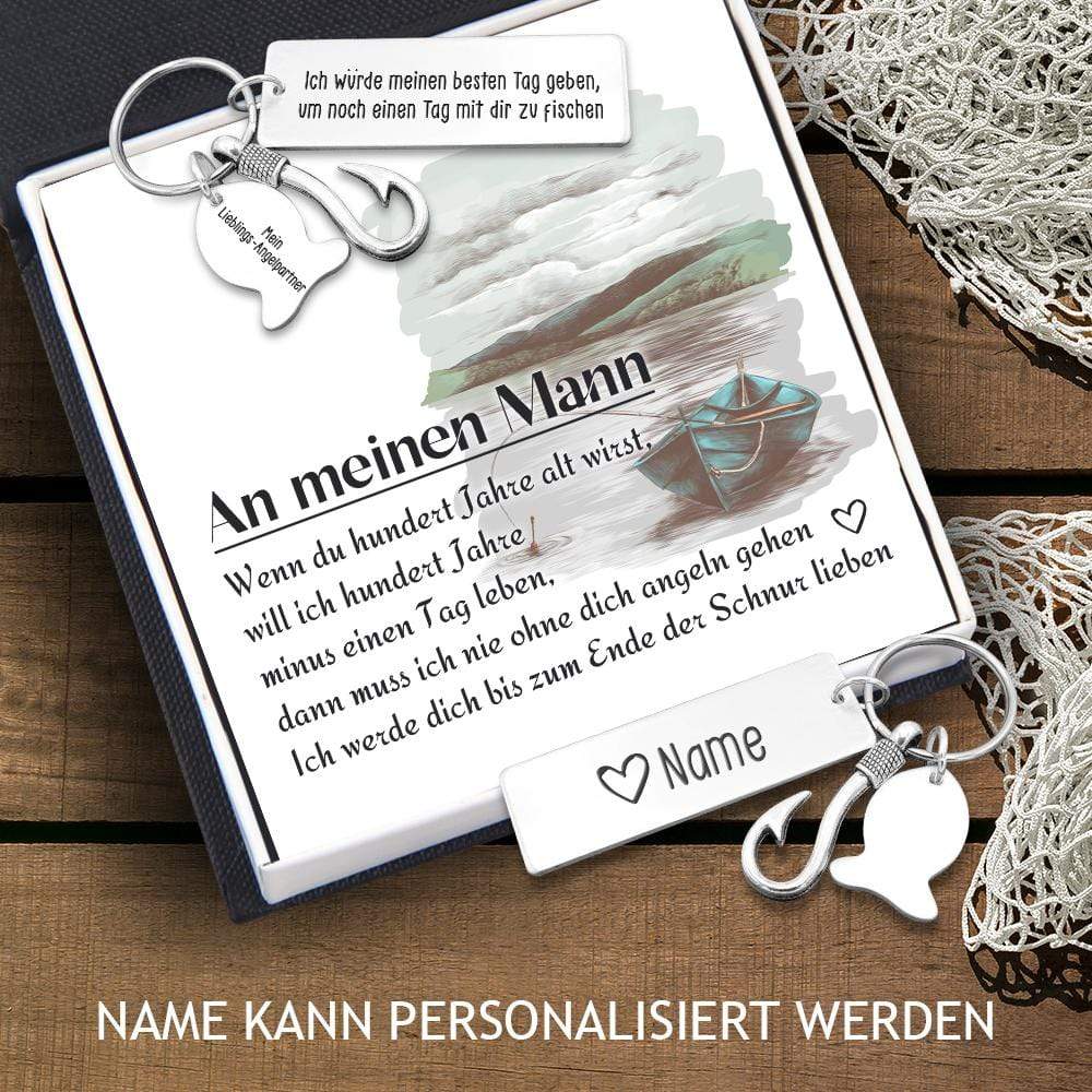 Personalisierte Schlüsselanhänger - Angeln - An Meinen Mann - Mein Lieblings-Angelpartner - Degku26003