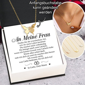 Personalisierte Schmetterling Halskette - Familie - An Meine Frau - Du Machst Mich Vollständig - Degncn15002